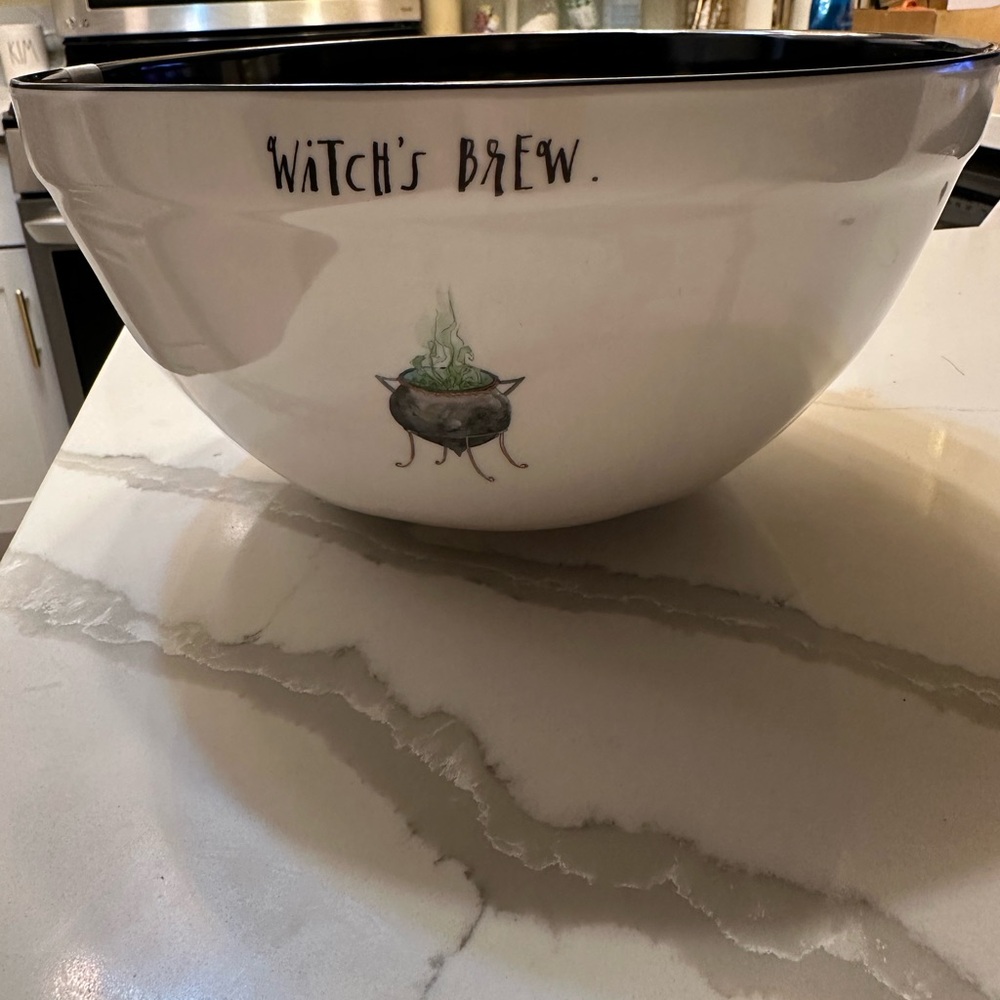 Rae Dunn Witch's Brew Bowl - Black and White